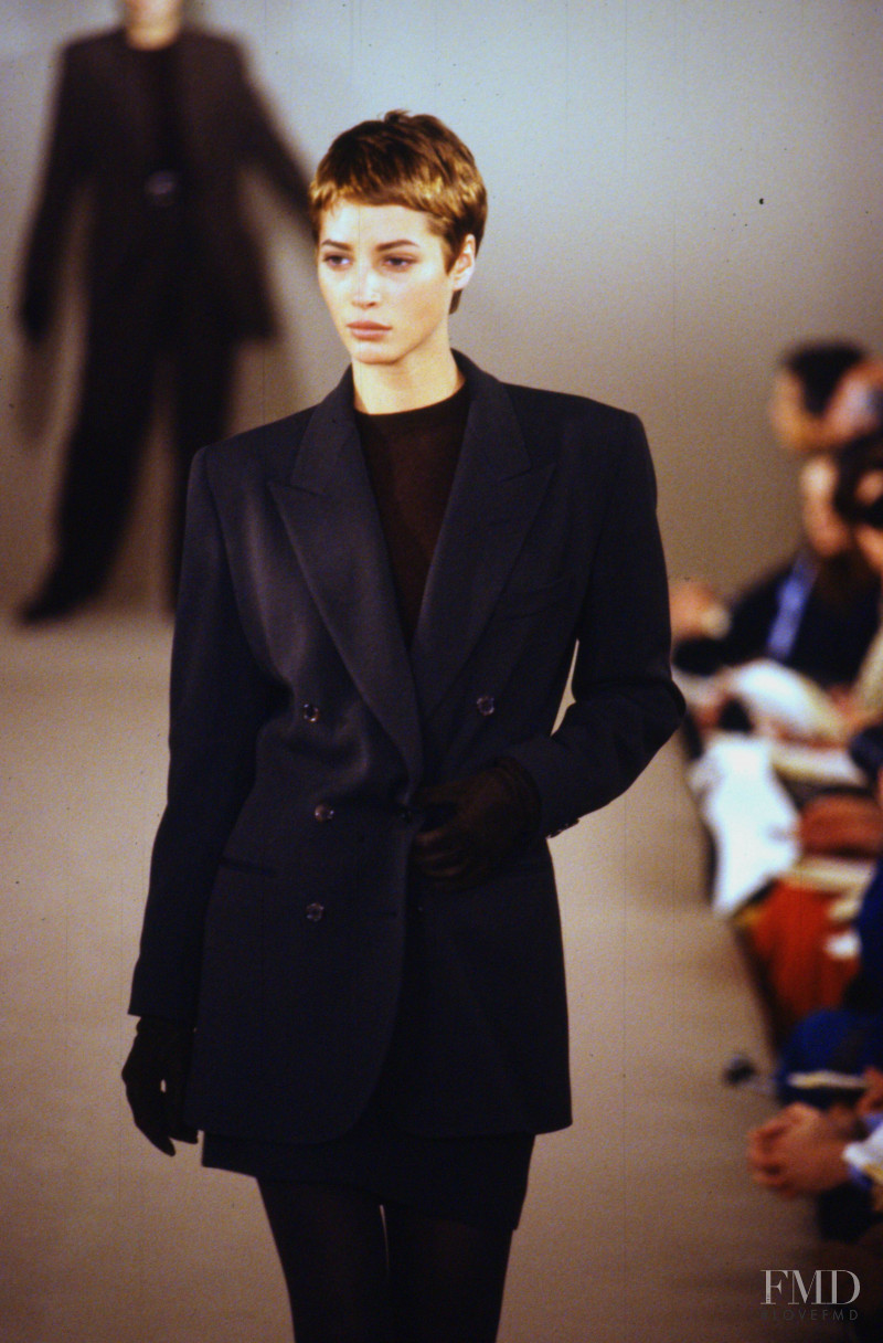 Christy Turlington featured in  the Calvin Klein 205W39NYC fashion show for Autumn/Winter 1990