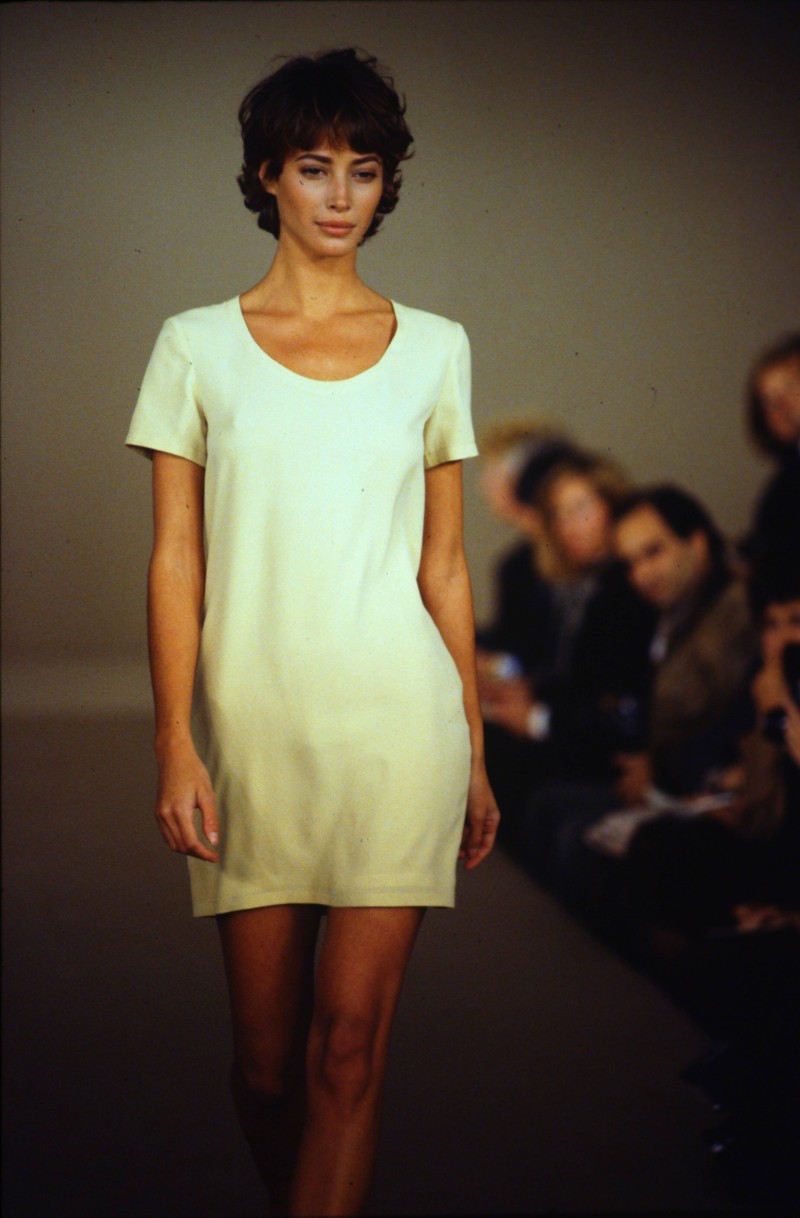 Christy Turlington featured in  the Calvin Klein 205W39NYC fashion show for Spring/Summer 1991