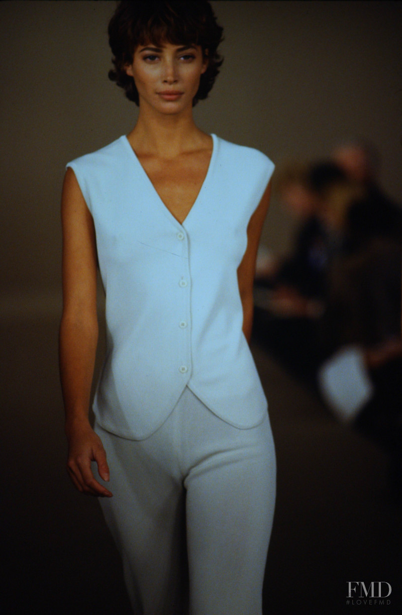 Christy Turlington featured in  the Calvin Klein 205W39NYC fashion show for Spring/Summer 1991