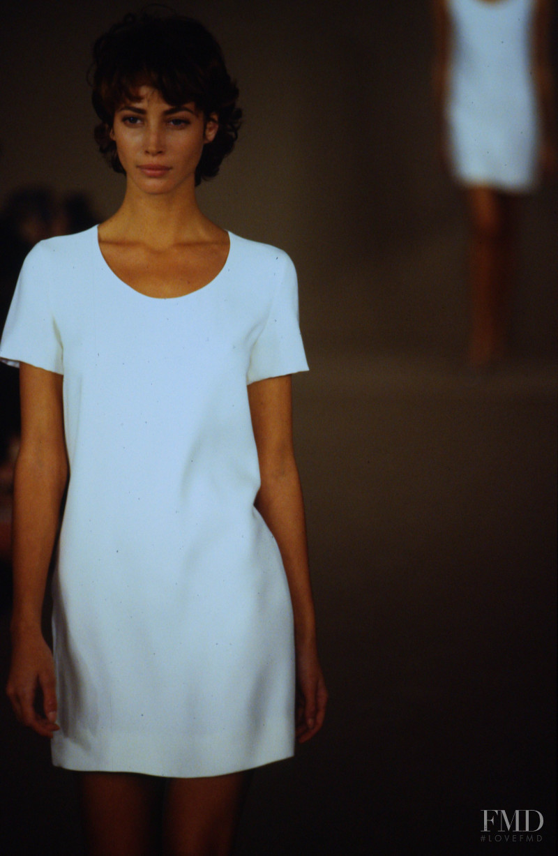 Christy Turlington featured in  the Calvin Klein 205W39NYC fashion show for Spring/Summer 1991