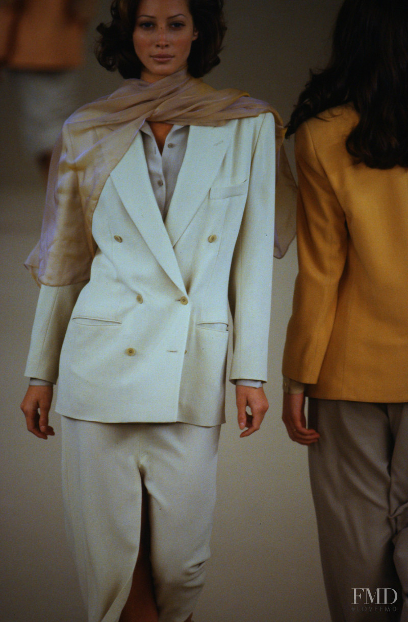 Christy Turlington featured in  the Calvin Klein 205W39NYC fashion show for Spring/Summer 1992