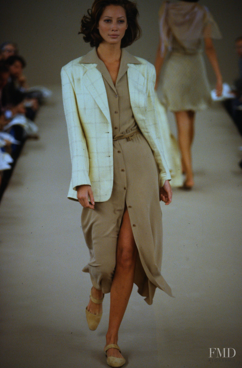 Christy Turlington featured in  the Calvin Klein 205W39NYC fashion show for Spring/Summer 1992