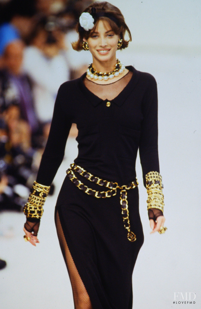 Christy Turlington featured in  the Chanel fashion show for Autumn/Winter 1991