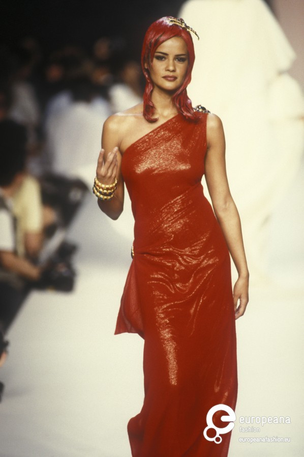 Nadege du Bospertus featured in  the Chanel fashion show for Autumn/Winter 1992