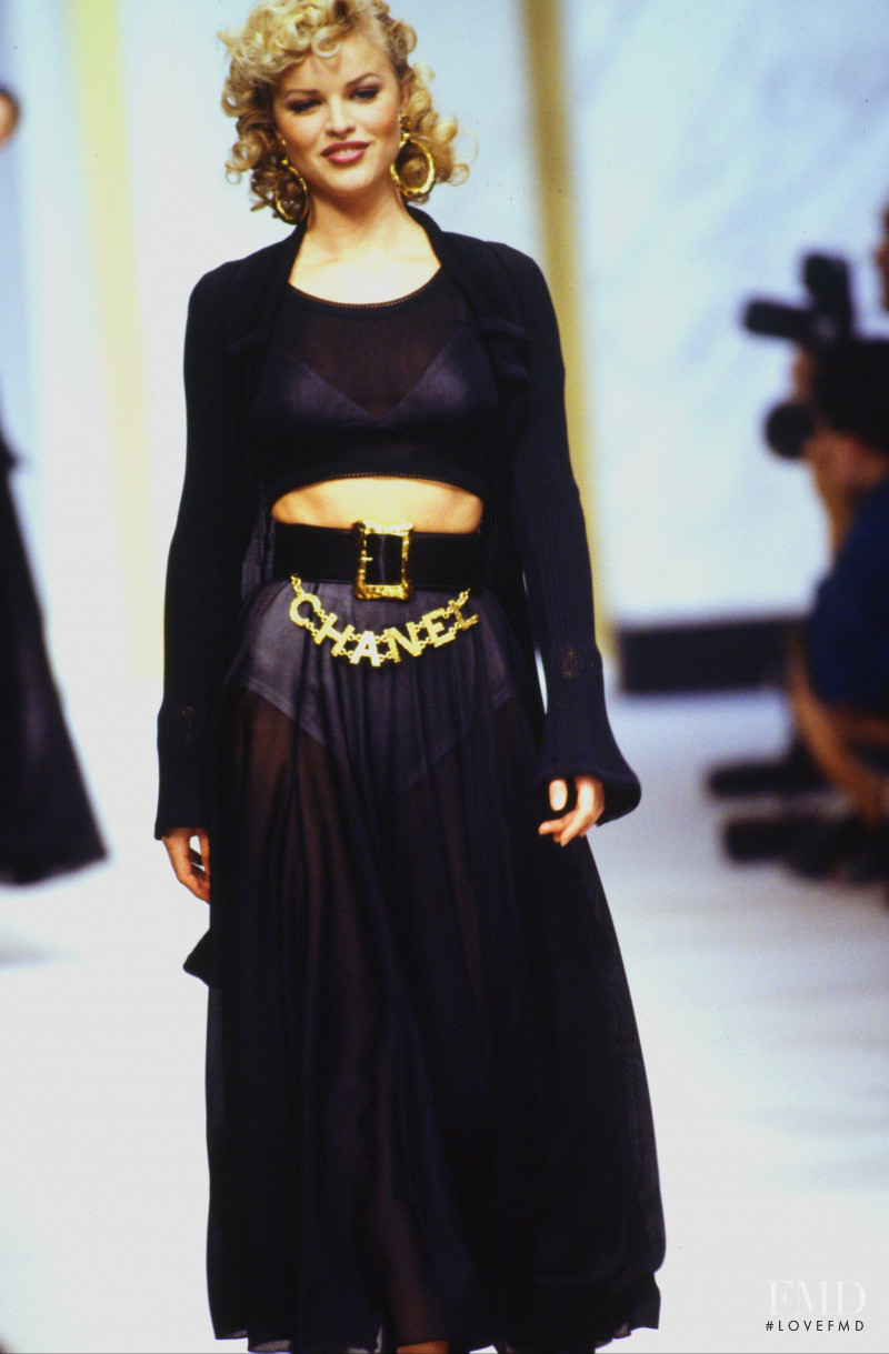 Eva Herzigova featured in  the Chanel fashion show for Spring/Summer 1993