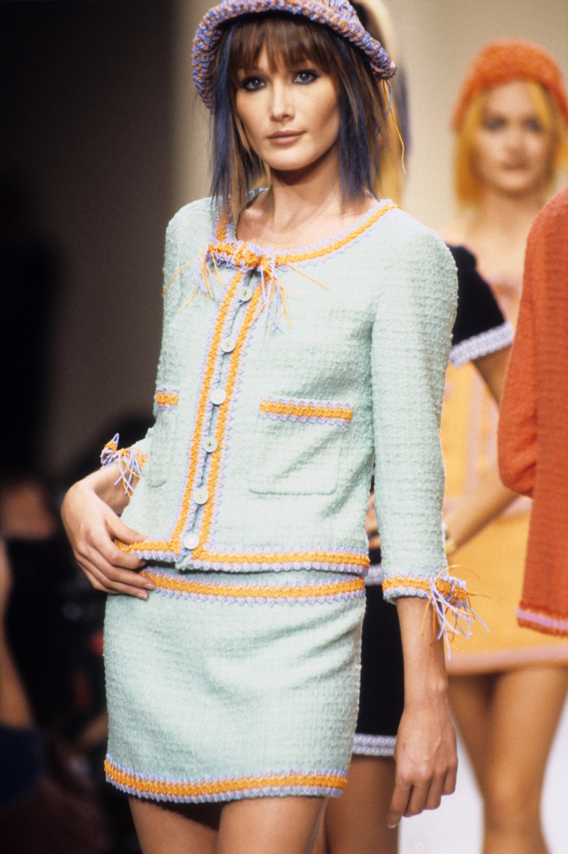 Carla Bruni featured in  the Chanel fashion show for Spring/Summer 1994