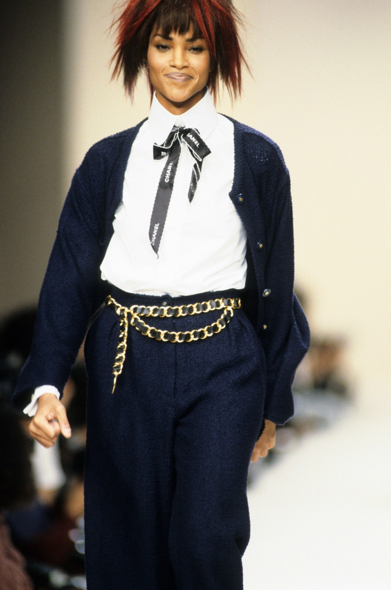 Stephanie Roberts featured in  the Chanel fashion show for Spring/Summer 1994