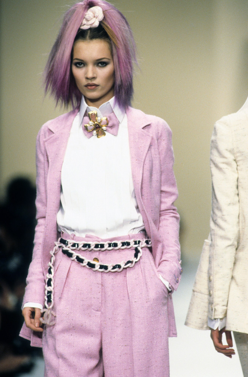 Kate Moss featured in  the Chanel fashion show for Spring/Summer 1994