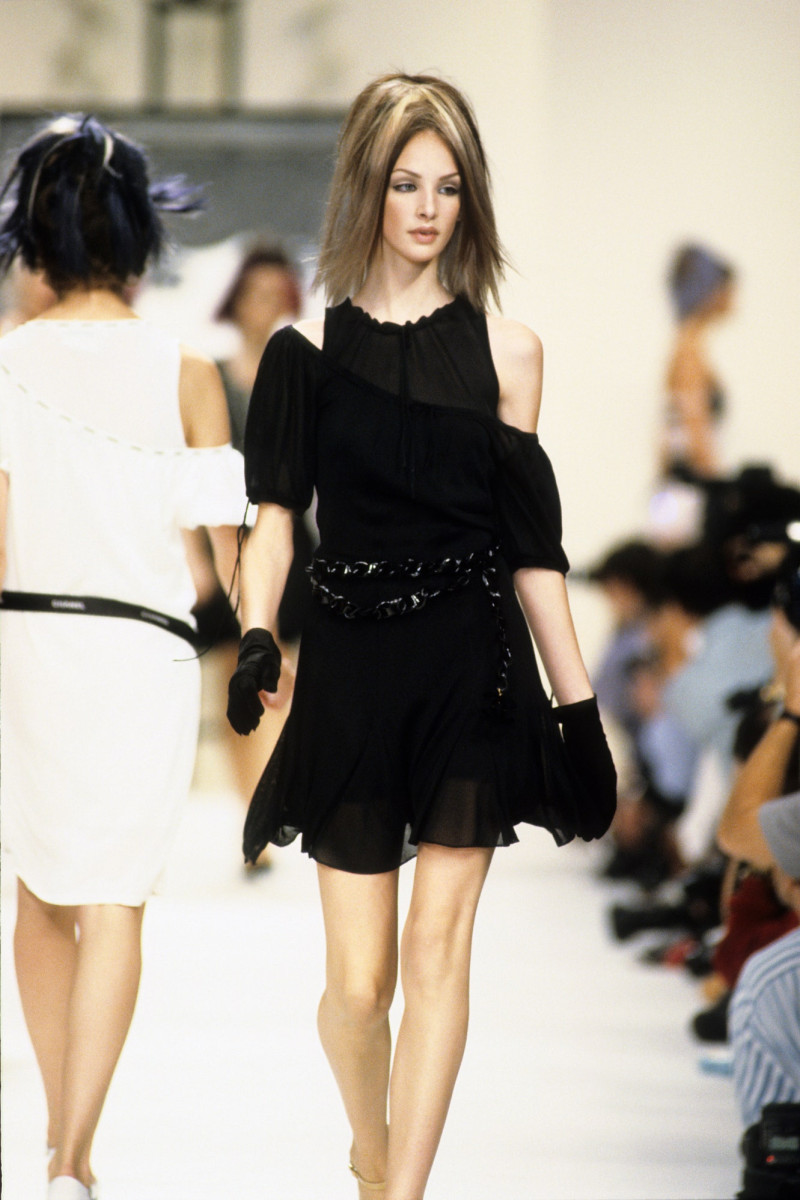 Debbie Deitering featured in  the Chanel fashion show for Spring/Summer 1994