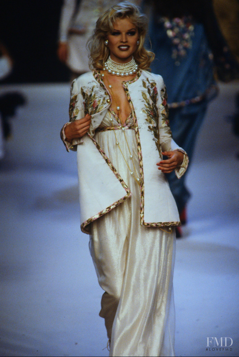 Eva Herzigova featured in  the Chanel Haute Couture fashion show for Autumn/Winter 1992