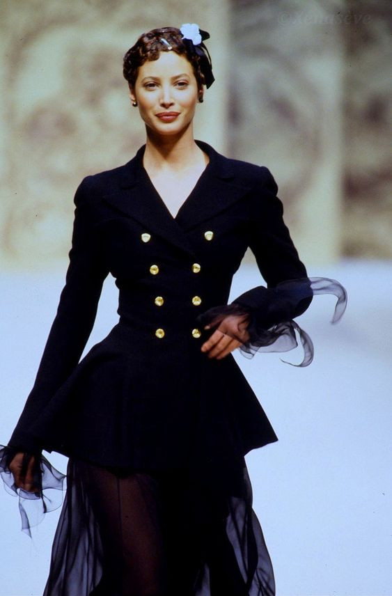 Christy Turlington featured in  the Chanel Haute Couture fashion show for Autumn/Winter 1992