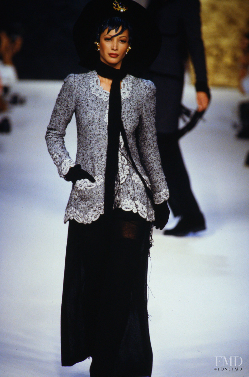 Christy Turlington featured in  the Chanel Haute Couture fashion show for Autumn/Winter 1992