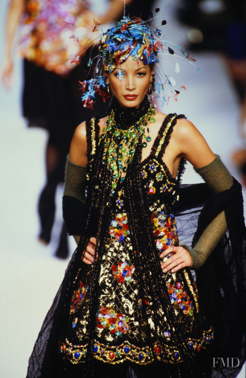 Christy Turlington featured in  the Chanel Haute Couture fashion show for Autumn/Winter 1992