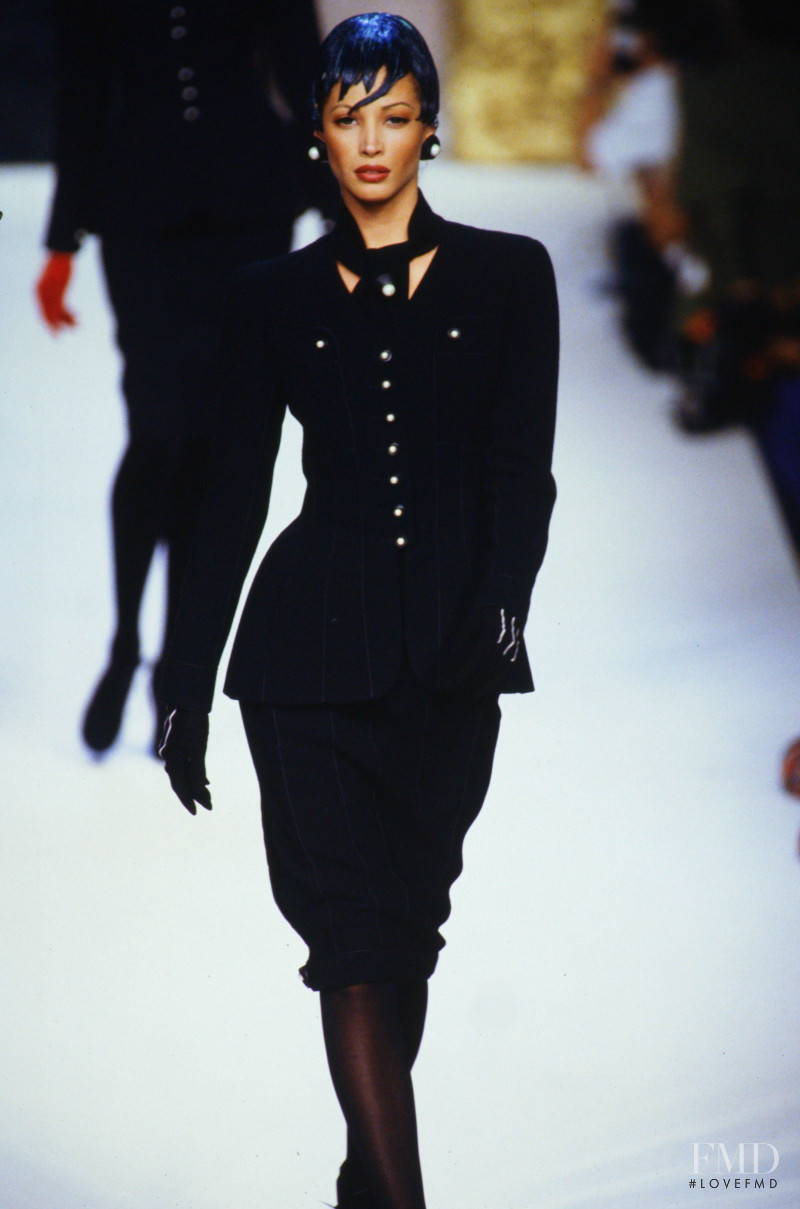 Christy Turlington featured in  the Chanel Haute Couture fashion show for Autumn/Winter 1992