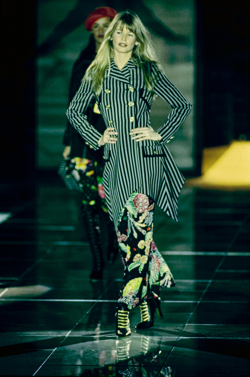 Claudia Schiffer featured in  the Versace fashion show for Autumn/Winter 1993