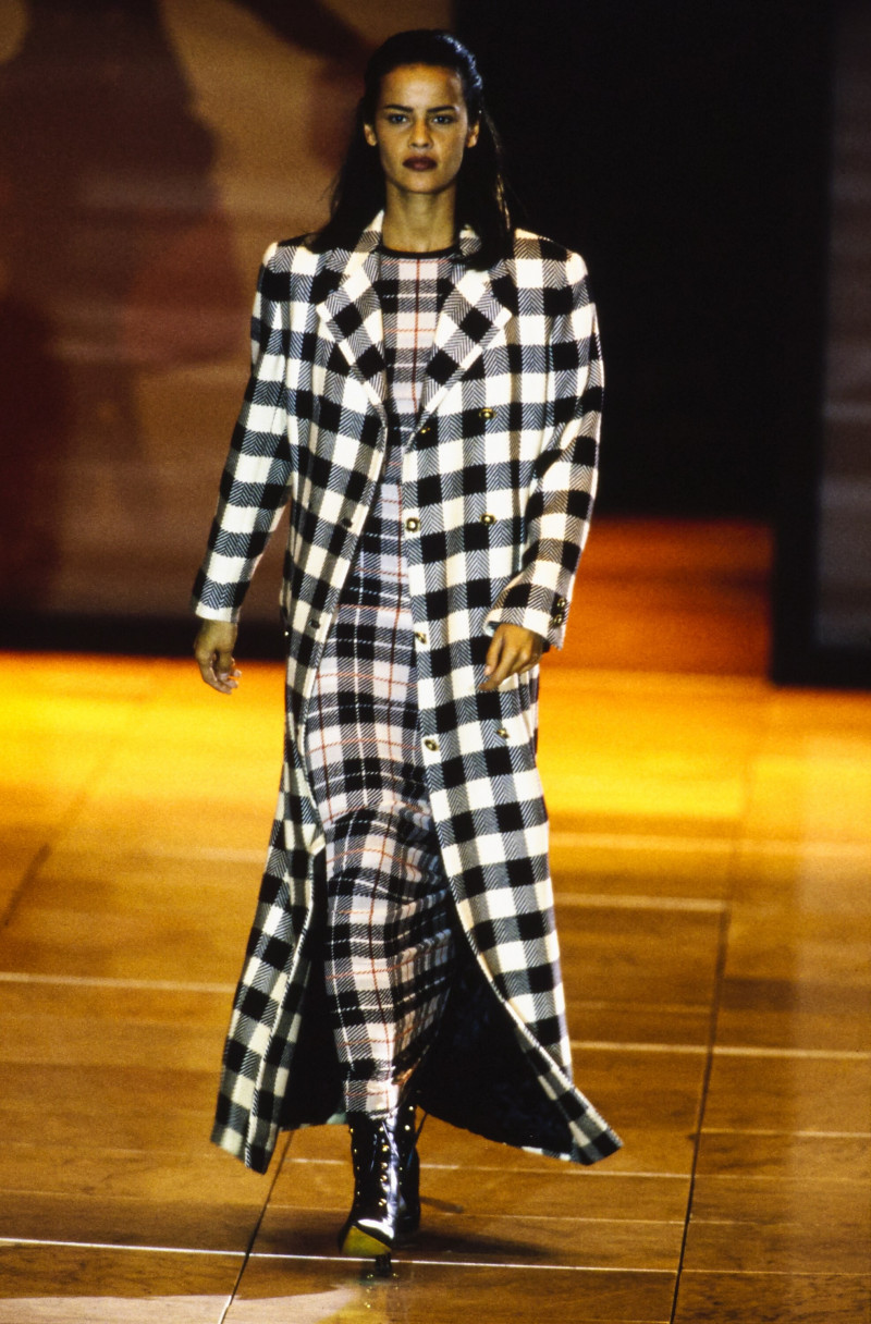 Nadege du Bospertus featured in  the Versace fashion show for Autumn/Winter 1993