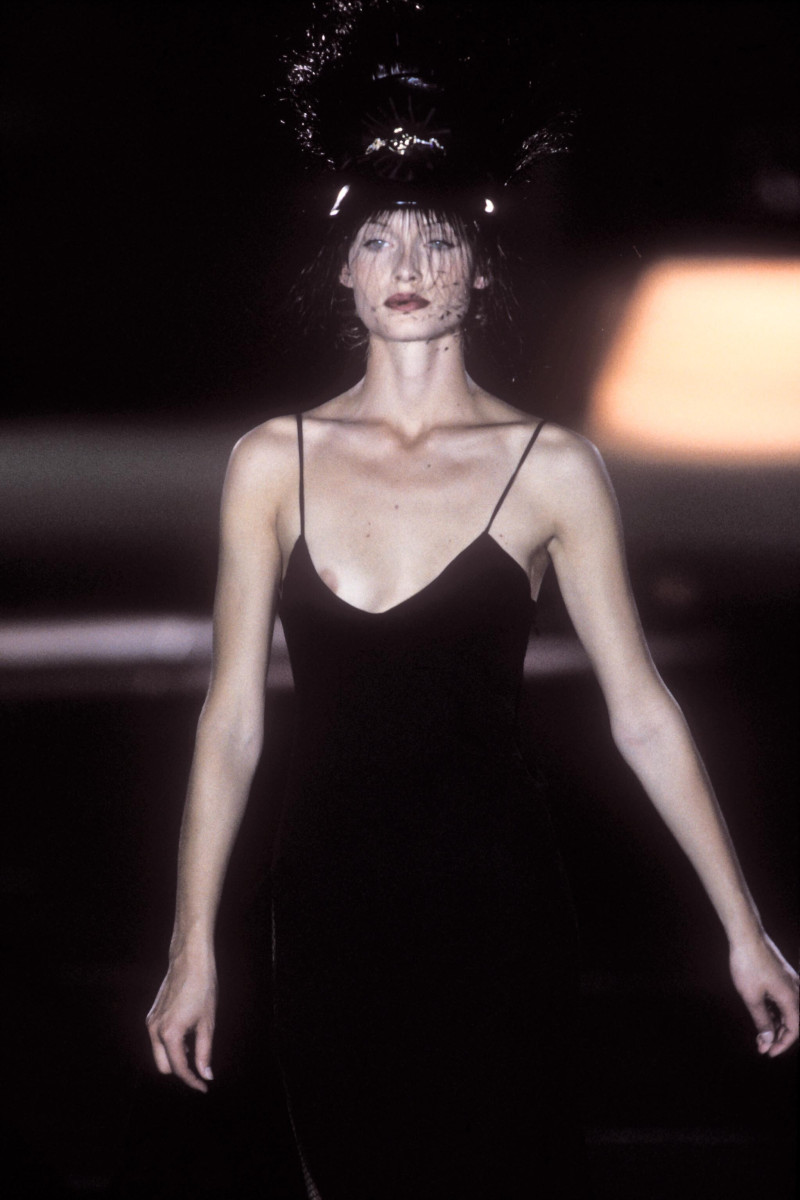 Amber Valletta featured in  the Versace fashion show for Autumn/Winter 1993