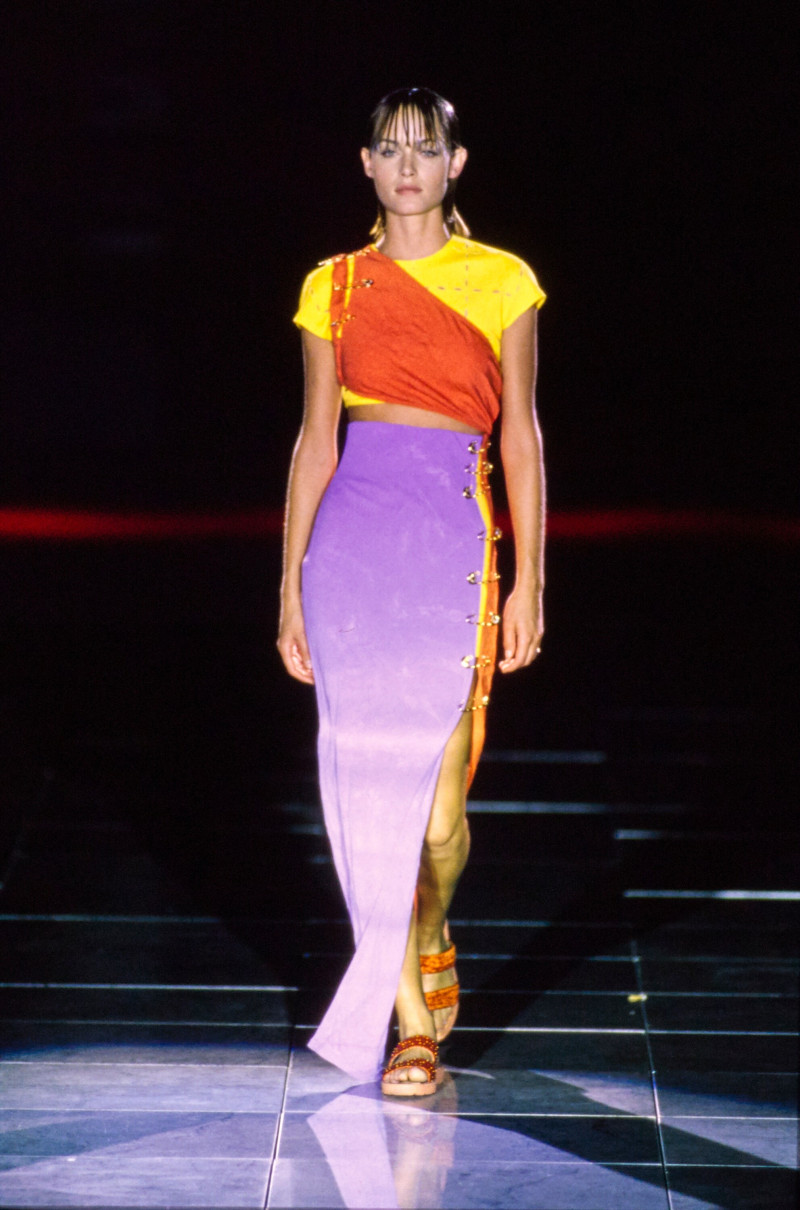 Amber Valletta featured in  the Versace fashion show for Spring/Summer 1994