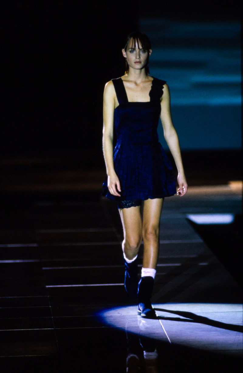 Amber Valletta featured in  the Versace fashion show for Spring/Summer 1994