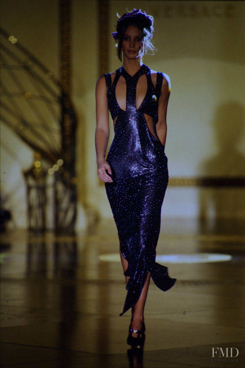 Christy Turlington featured in  the Atelier Versace fashion show for Autumn/Winter 1993