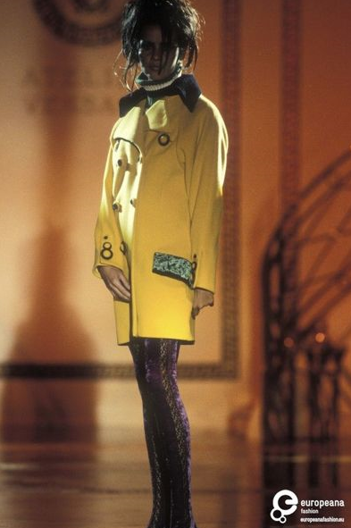 Nadege du Bospertus featured in  the Atelier Versace fashion show for Autumn/Winter 1993