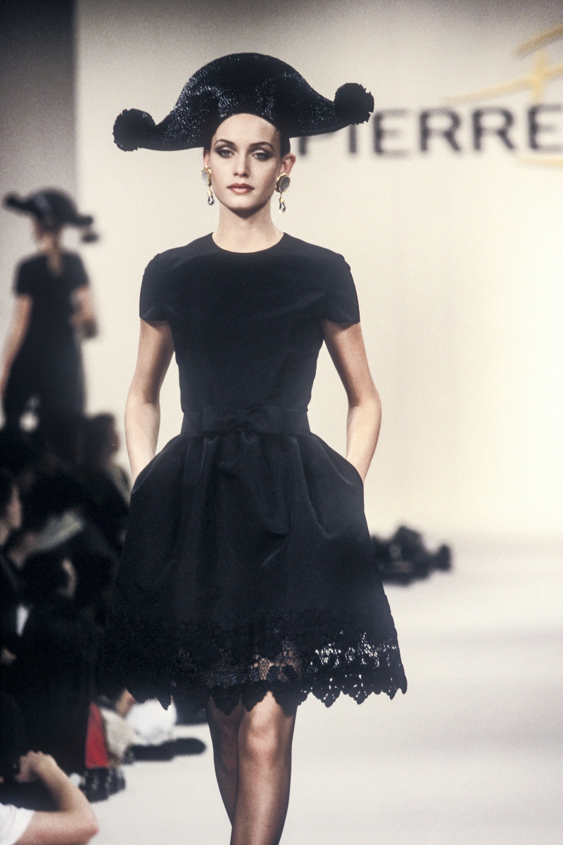 Amber Valletta featured in  the Pierre Balmain fashion show for Spring/Summer 1994