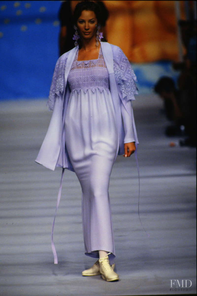 Christy Turlington featured in  the Chloe fashion show for Spring/Summer 1993