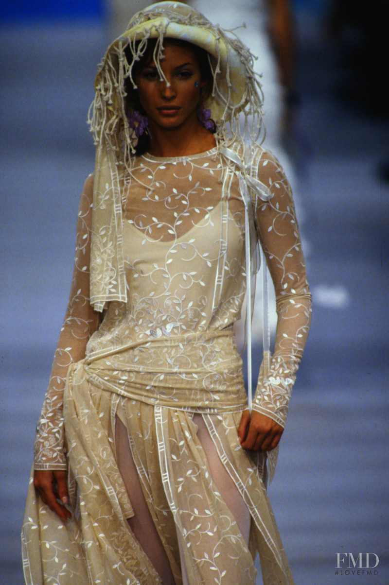 Christy Turlington featured in  the Chloe fashion show for Spring/Summer 1993