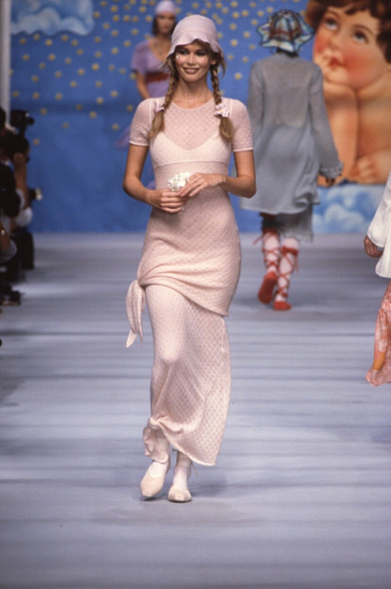 Claudia Schiffer featured in  the Chloe fashion show for Spring/Summer 1993