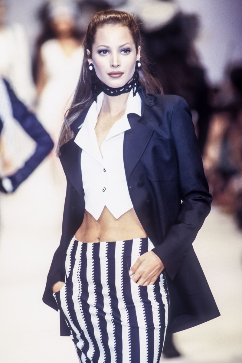 Christy Turlington featured in  the Karl Lagerfeld fashion show for Spring/Summer 1993