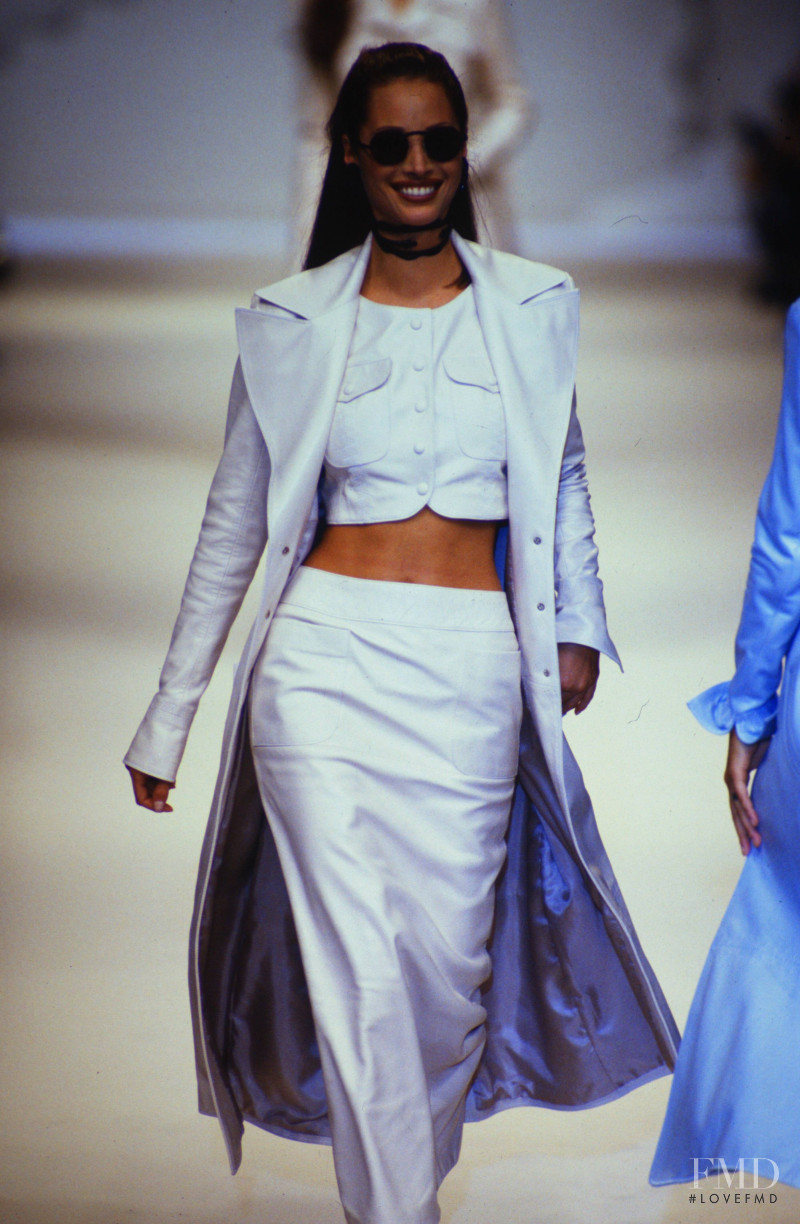 Christy Turlington featured in  the Karl Lagerfeld fashion show for Spring/Summer 1993