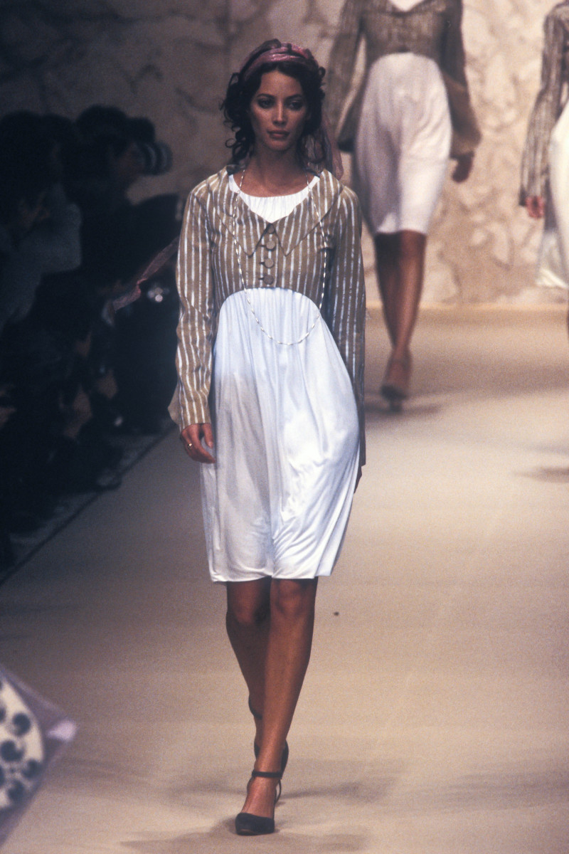 Christy Turlington featured in  the Chloe fashion show for Spring/Summer 1994