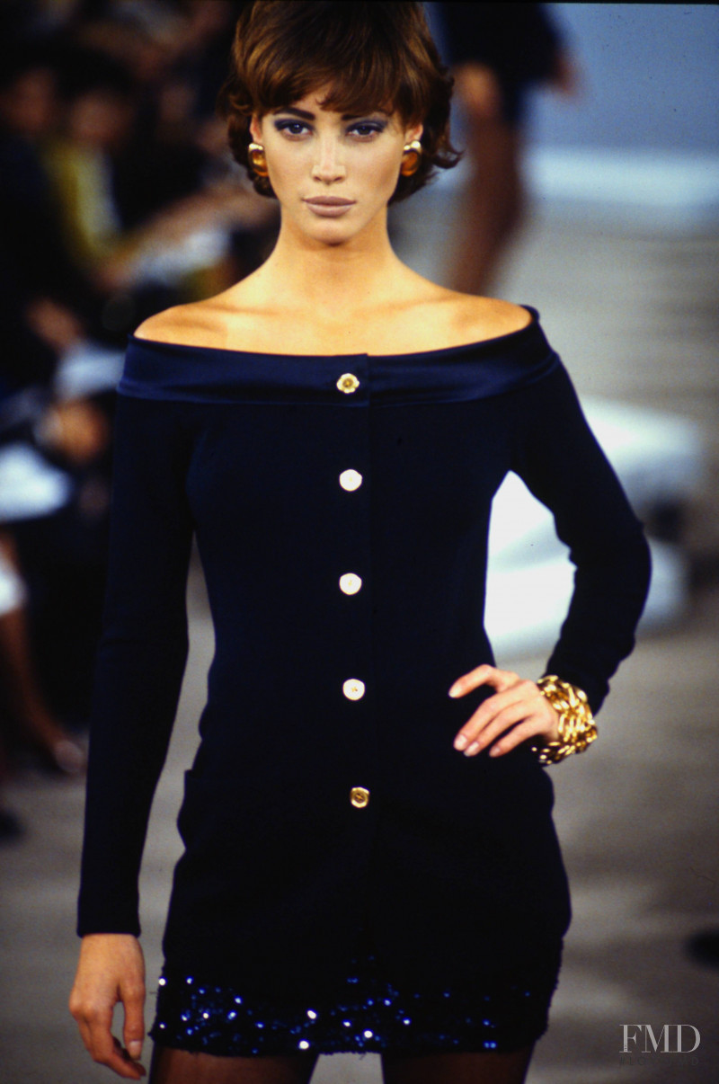 Christy Turlington featured in  the Donna Karan New York fashion show for Spring/Summer 1991