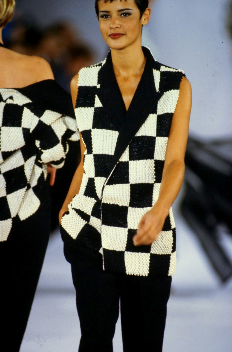 Nadege du Bospertus featured in  the Randolph Duke fashion show for Spring/Summer 1992