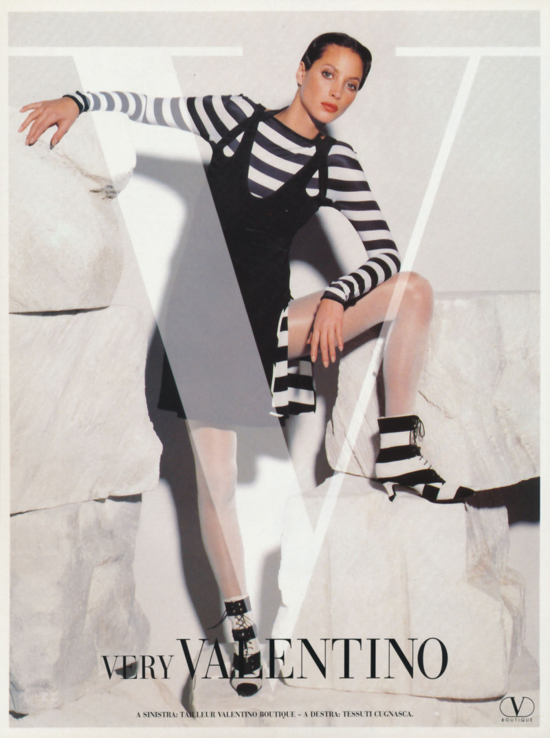 Christy Turlington featured in  the Valentino Very advertisement for Spring/Summer 1994