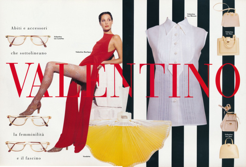 Christy Turlington featured in  the Valentino Very advertisement for Spring/Summer 1994