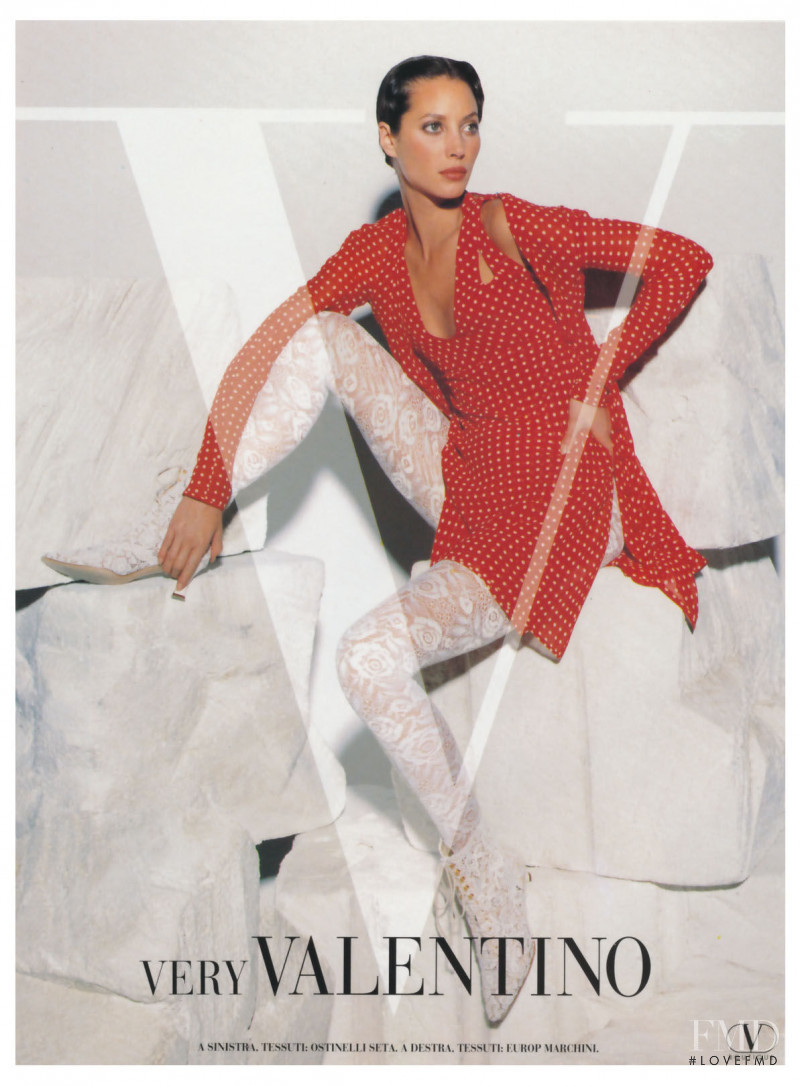 Christy Turlington featured in  the Valentino Very advertisement for Spring/Summer 1994