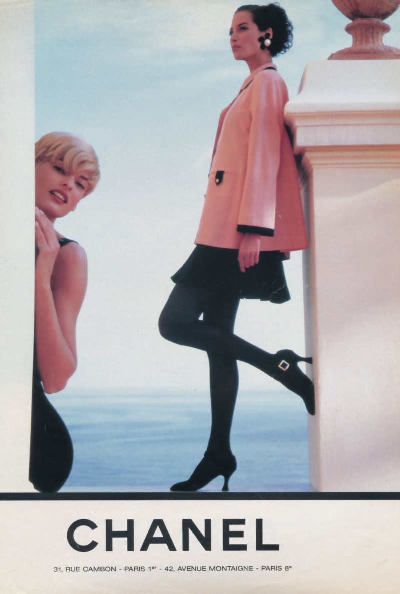 Christy Turlington featured in  the Chanel advertisement for Spring/Summer 1991