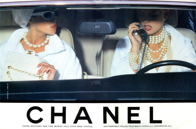 Christy Turlington featured in  the Chanel advertisement for Spring/Summer 1991