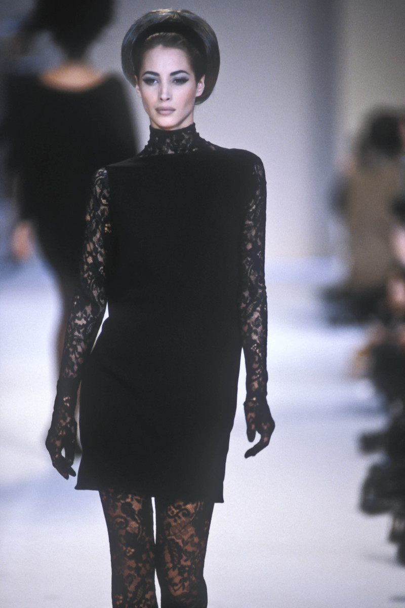 Christy Turlington featured in  the Chloe fashion show for Autumn/Winter 1991