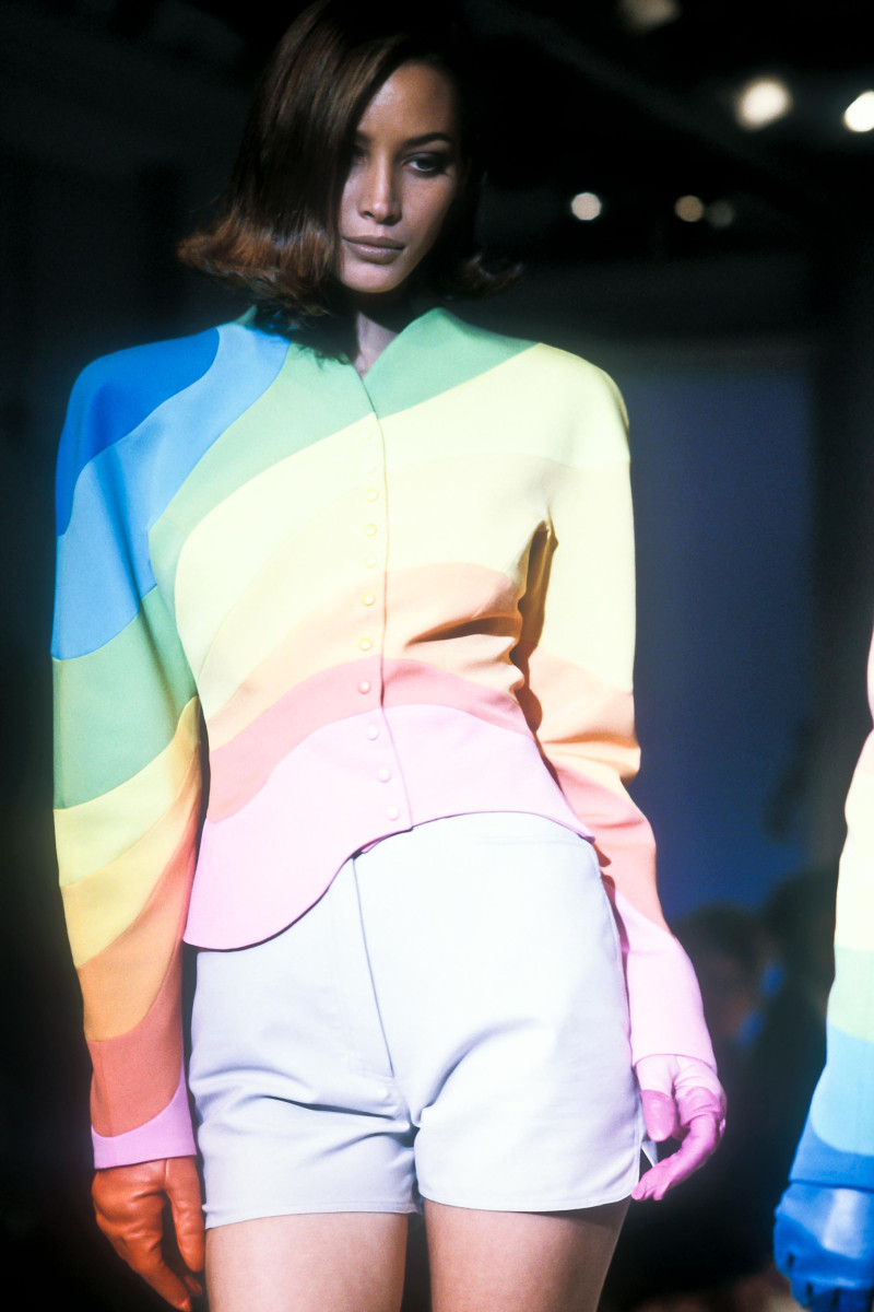 Christy Turlington featured in  the Mugler fashion show for Spring/Summer 1990