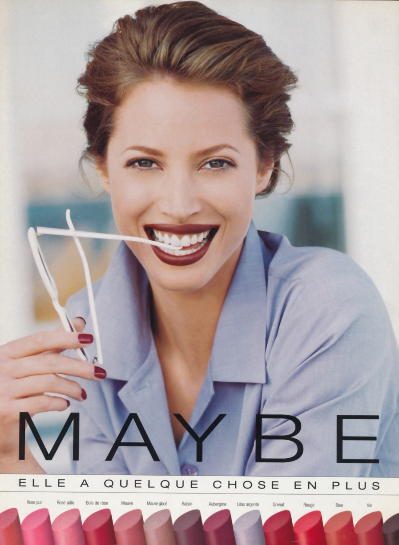 Christy Turlington featured in  the Maybelline advertisement for Autumn/Winter 1997