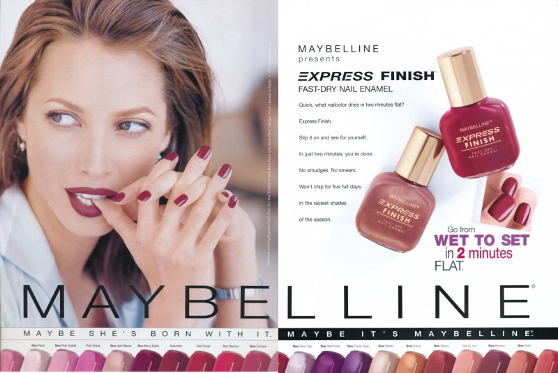 Christy Turlington featured in  the Maybelline advertisement for Autumn/Winter 1997