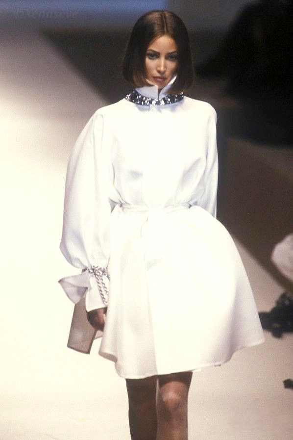 Christy Turlington featured in  the Lanvin fashion show for Spring/Summer 1990