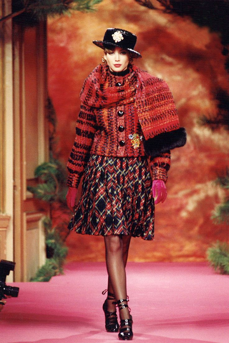 Christy Turlington featured in  the Christian Lacroix Couture fashion show for Autumn/Winter 1990