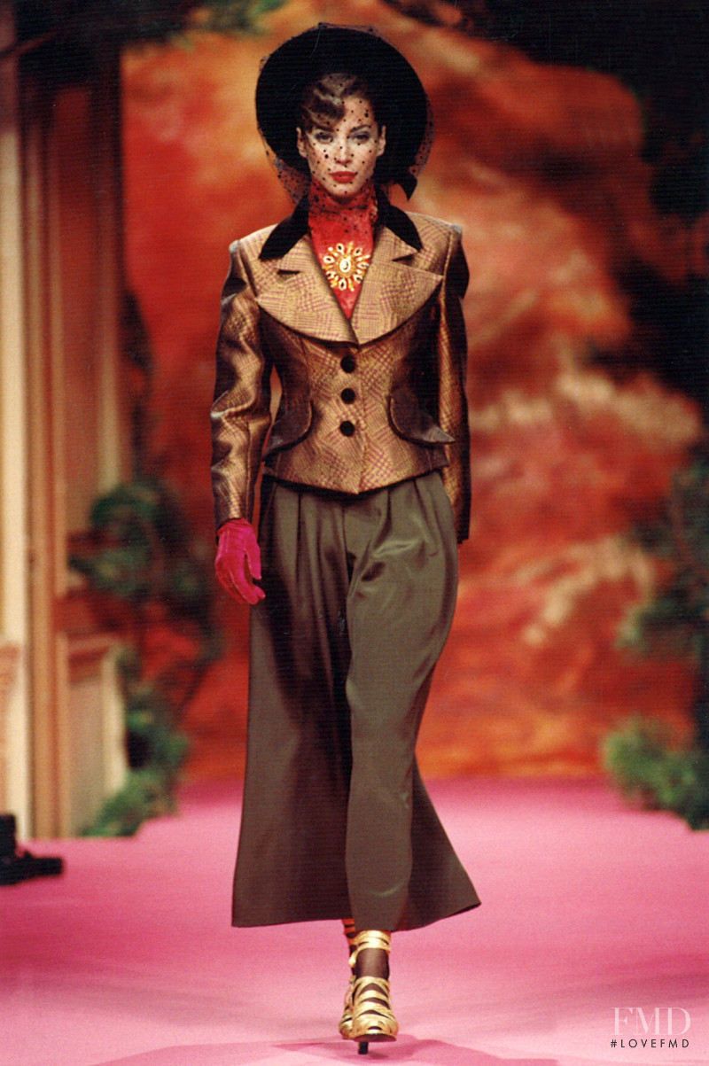 Christy Turlington featured in  the Christian Lacroix Couture fashion show for Autumn/Winter 1991