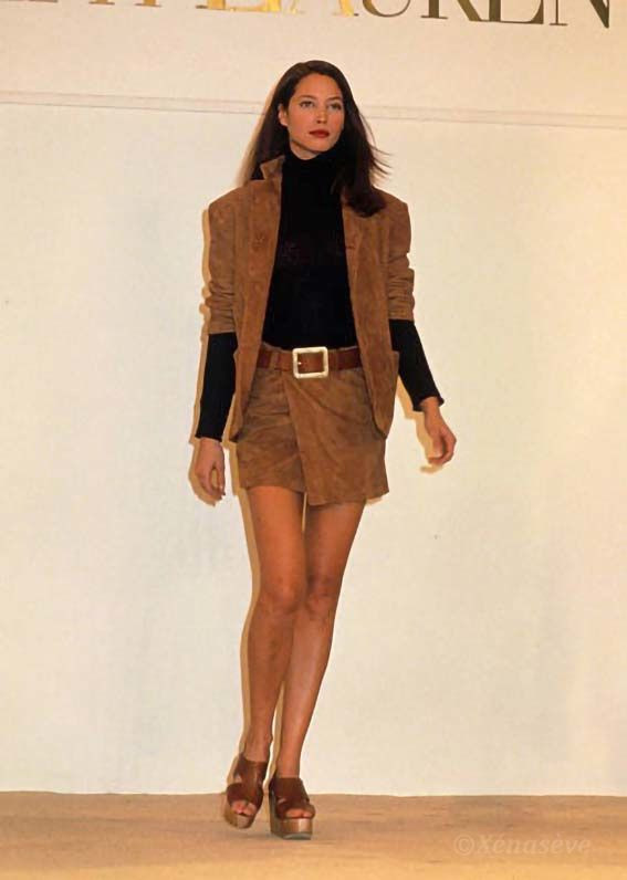 Christy Turlington featured in  the Ralph Lauren fashion show for Spring/Summer 1994