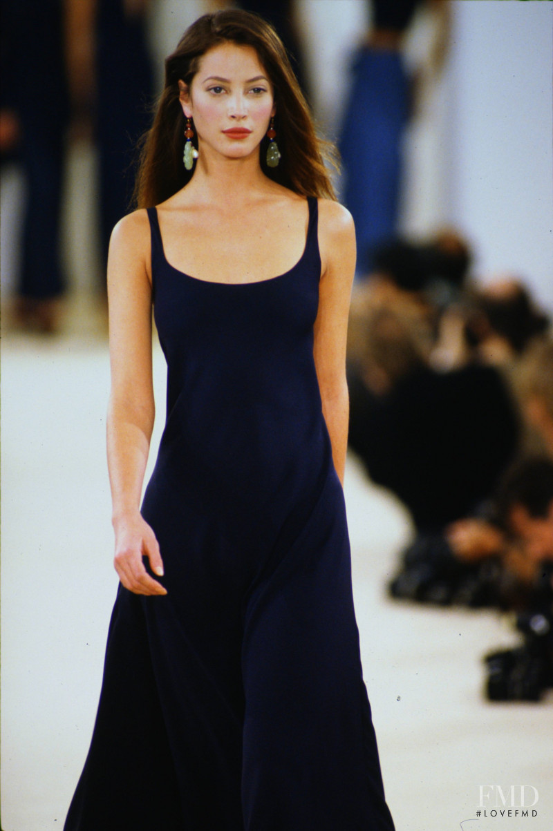Christy Turlington featured in  the Ralph Lauren fashion show for Spring/Summer 1994