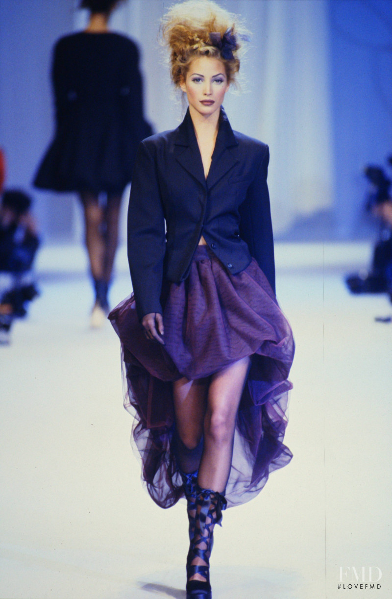 Christy Turlington featured in  the Martine Sitbon fashion show for Autumn/Winter 1992