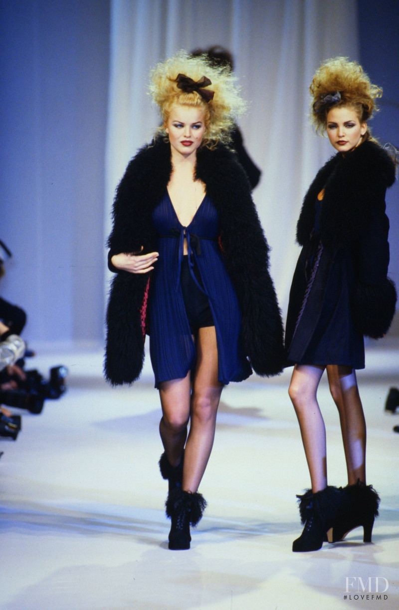Eva Herzigova featured in  the Martine Sitbon fashion show for Autumn/Winter 1992